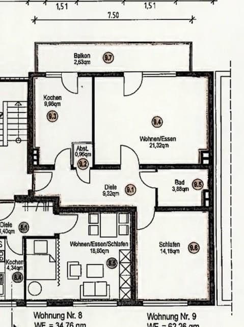 Pronájem bytu 2+1 63 m², Poststr. 7, Bottrop, Severní Porýní-Vestfálsko Pronájem bytu 2+1 63 m², Poststr. 7, Bottrop, Severní Porýní-Vestfálsko