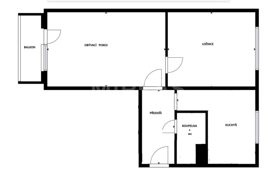 Prodej bytu 2+1 52 m², Práčská, Praha, Praha Prodej bytu 2+1 52 m², Práčská, Praha, Praha