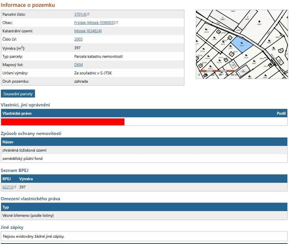 Prodej pozemku 397 m², Bahno-Příkopy, Frýdek-Místek, Moravskoslezský kraj Prodej pozemku 397 m², Bahno-Příkopy, Frýdek-Místek, Moravskoslezský kraj