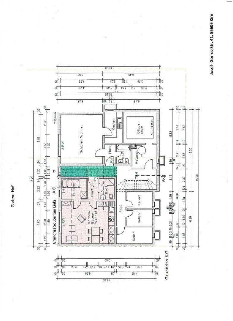 Pronájem bytu 2+1 42 m², Josef-Görres-Straße, 41, Kirn, Porýní-Falc Pronájem bytu 2+1 42 m², Josef-Görres-Straße, 41, Kirn, Porýní-Falc