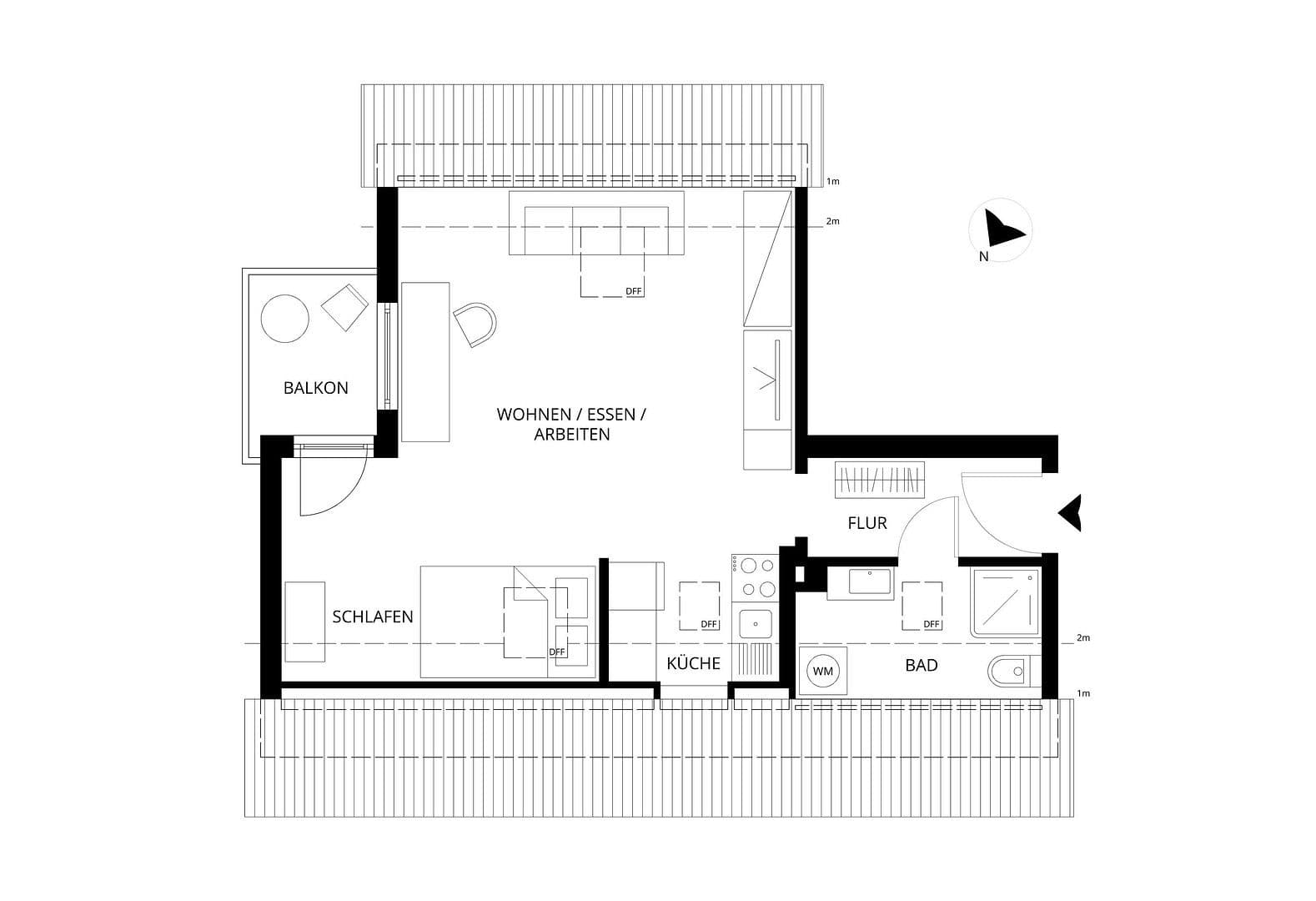 Pronájem bytu 1+kk 38 m², Ostfildern, Bádensko-Württembersko Pronájem bytu 1+kk 38 m², Ostfildern, Bádensko-Württembersko