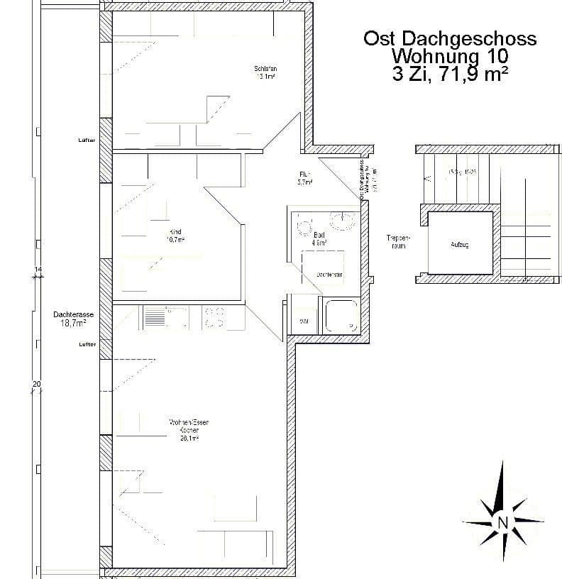Pronájem bytu 3+1 72 m², Georg-Huber-Straße 10, Zorneding - Ortsteil Pöring, Bavorsko Pronájem bytu 3+1 72 m², Georg-Huber-Straße 10, Zorneding - Ortsteil Pöring, Bavorsko