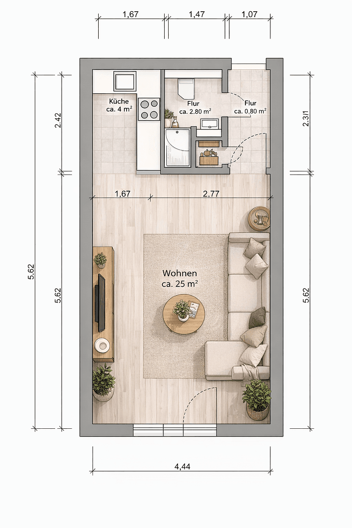 Prodej bytu 1+1 35 m², Cranachstraße 23, Berlin, Berlín Prodej bytu 1+1 35 m², Cranachstraße 23, Berlin, Berlín