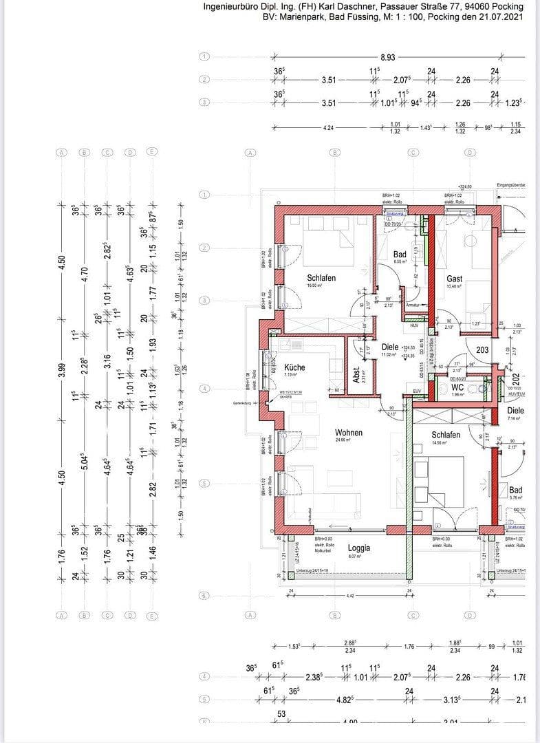 Prodej bytu 3+1 85 m², Alte Füssinger Straße 4, Bad Füssing, Bavorsko Prodej bytu 3+1 85 m², Alte Füssinger Straße 4, Bad Füssing, Bavorsko