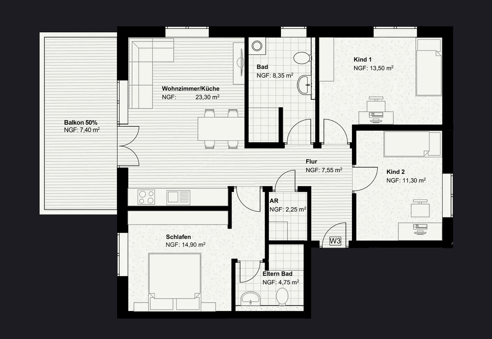 Prodej bytu 4+1 94 m², Friedrichstr. 12, Biebertal, Hessen Prodej bytu 4+1 94 m², Friedrichstr. 12, Biebertal, Hessen