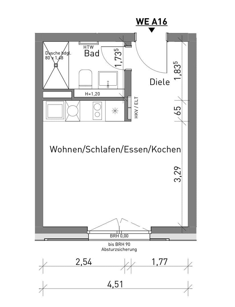 Pronájem bytu 1+1 26 m², Maximilianstraße 43, Nürnberg, Bavorsko Pronájem bytu 1+1 26 m², Maximilianstraße 43, Nürnberg, Bavorsko