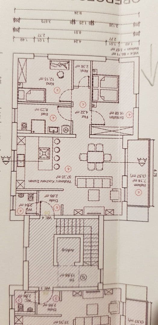 Pronájem bytu 3+1 90 m², Lannerstrasse 43, Ober-Olm, Porýní-Falc Pronájem bytu 3+1 90 m², Lannerstrasse 43, Ober-Olm, Porýní-Falc