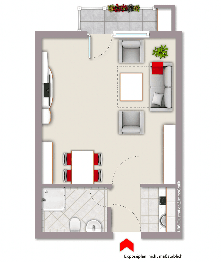 Pronájem bytu 1+kk 30 m², Haßlinghauser Straße 71, Gevelsberg, Severní Porýní-Vestfálsko Pronájem bytu 1+kk 30 m², Haßlinghauser Straße 71, Gevelsberg, Severní Porýní-Vestfálsko