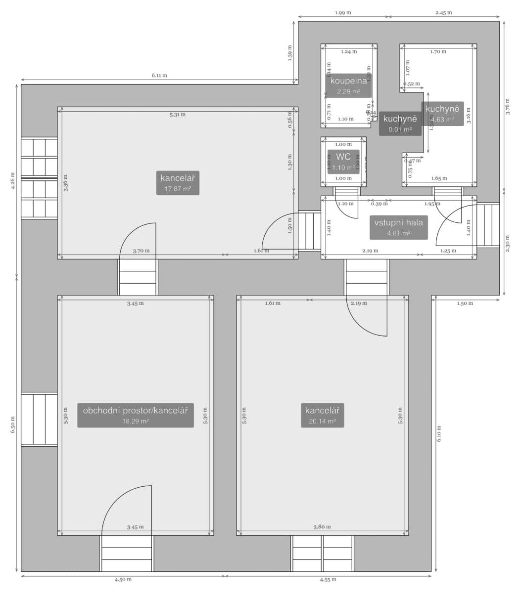 Pronájem kanceláře 70 m², Slezská, Praha, Praha Pronájem kanceláře 70 m², Slezská, Praha, Praha
