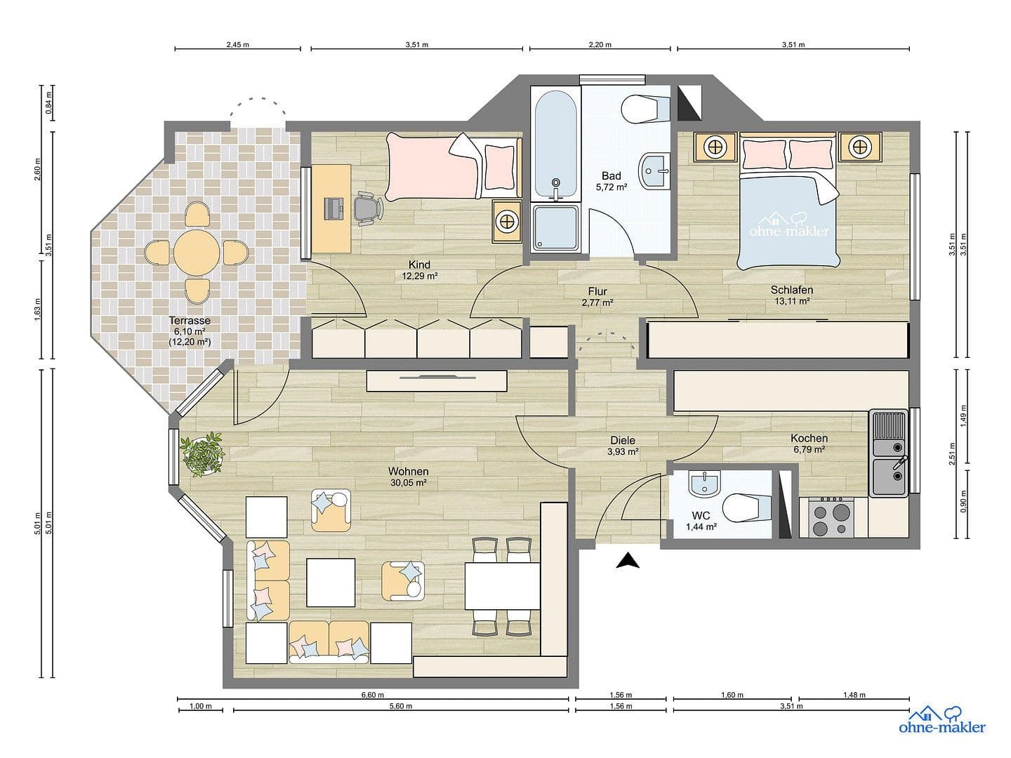 Prodej bytu 3+1 80 m², Alemannenstraße 19, Pforzheim, Bádensko-Württembersko Prodej bytu 3+1 80 m², Alemannenstraße 19, Pforzheim, Bádensko-Württembersko