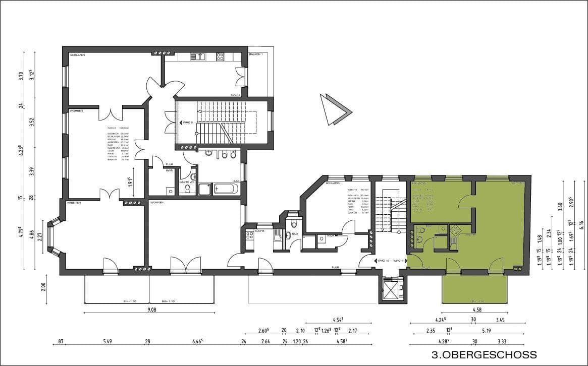 Pronájem bytu 2+1 55 m², Kleiner Stadtmarsch 9, Magdeburg, Sasko-Anhaltsko Pronájem bytu 2+1 55 m², Kleiner Stadtmarsch 9, Magdeburg, Sasko-Anhaltsko