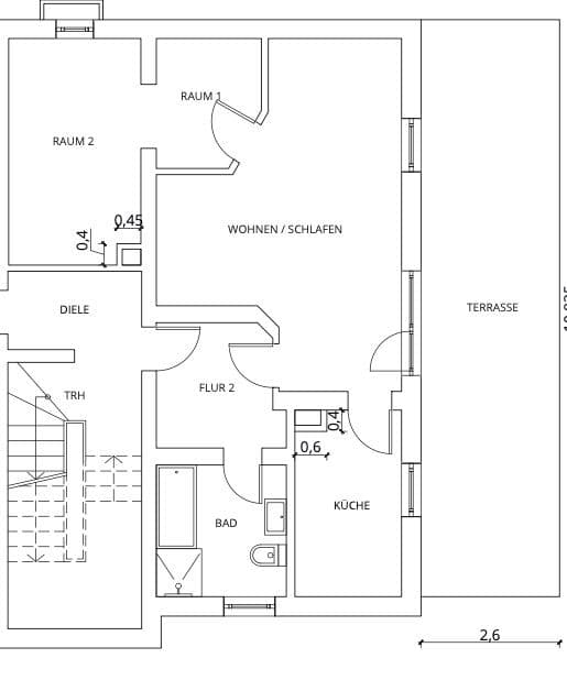 Pronájem bytu 2+1 56 m², Kalkstr. 28, Trierweiler, Porýní-Falc Pronájem bytu 2+1 56 m², Kalkstr. 28, Trierweiler, Porýní-Falc