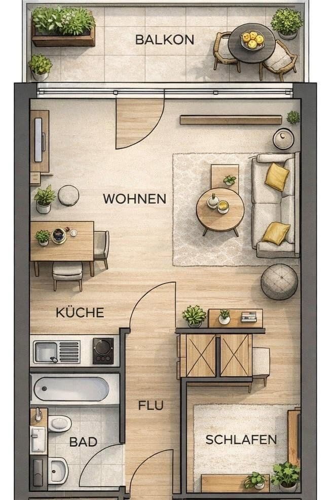 Pronájem bytu 1+kk 36 m², Münsterstr. 8, Mainz, Porýní-Falc Pronájem bytu 1+kk 36 m², Münsterstr. 8, Mainz, Porýní-Falc