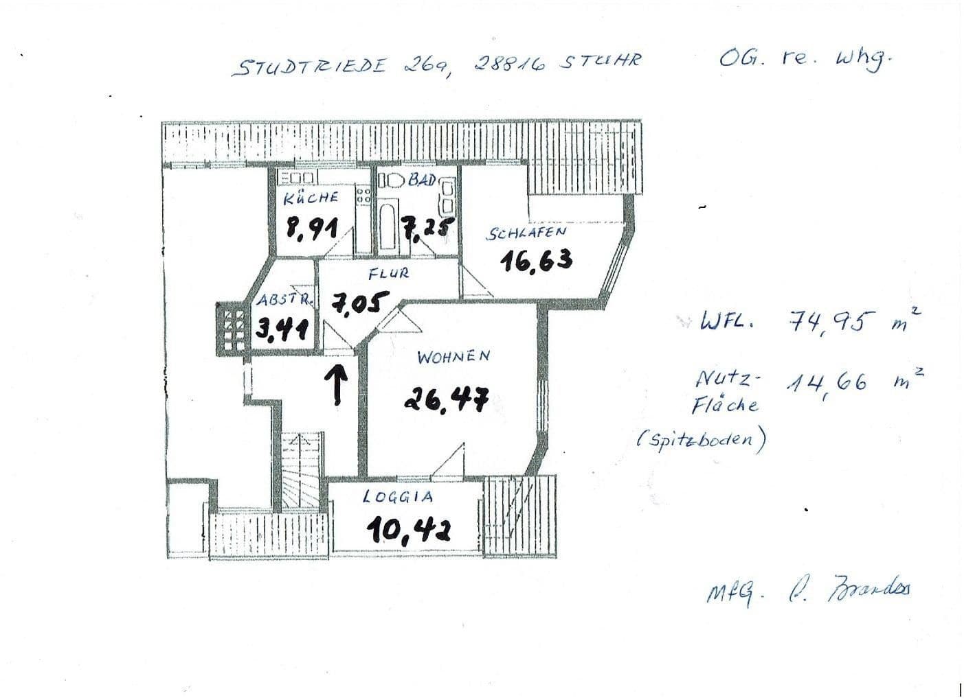 Prodej bytu 2+1 75 m², Brinkum, Dolní Sasko Prodej bytu 2+1 75 m², Brinkum, Dolní Sasko