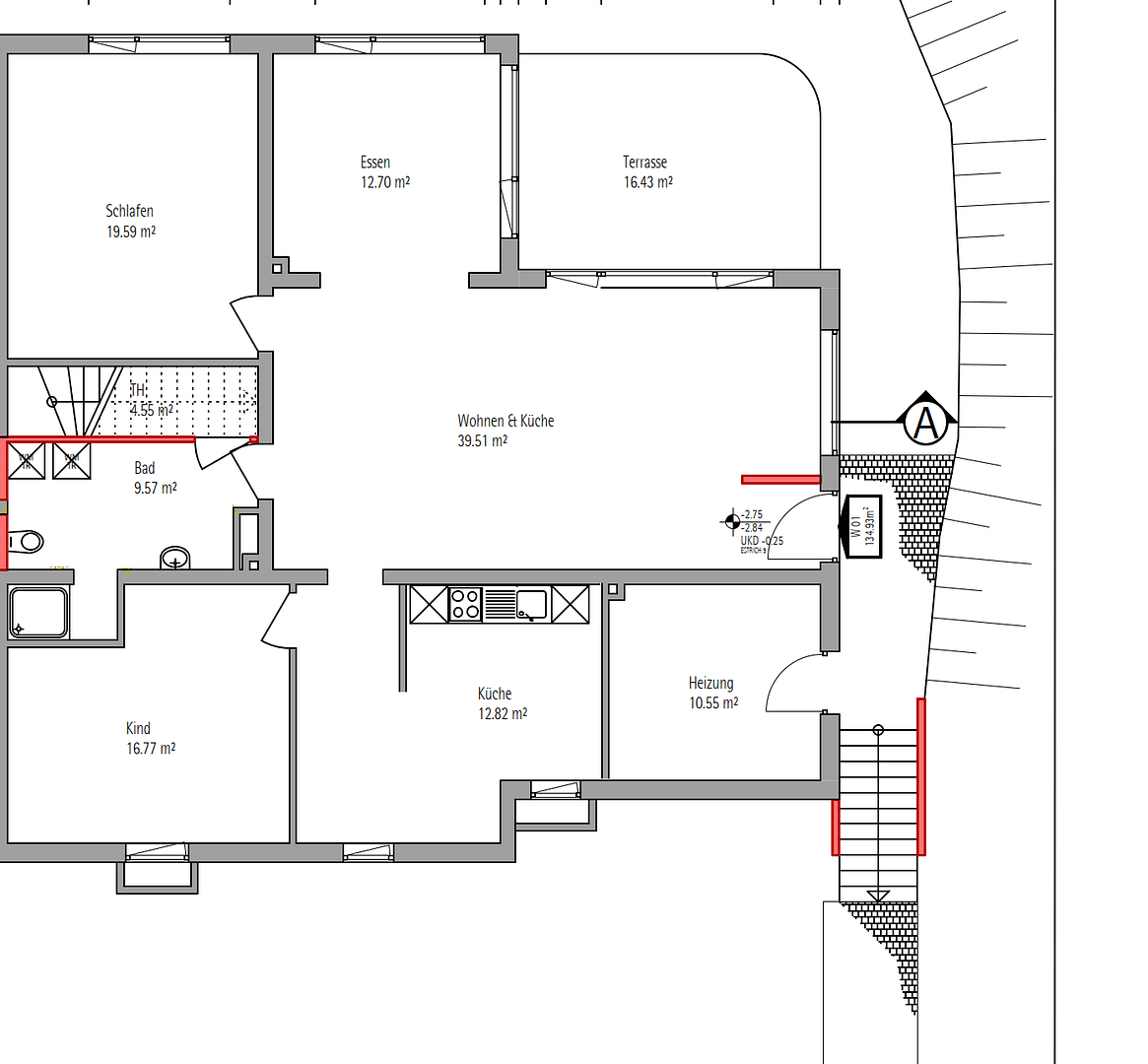 Pronájem bytu 3+1 130 m², Wehr, Porýní-Falc Pronájem bytu 3+1 130 m², Wehr, Porýní-Falc