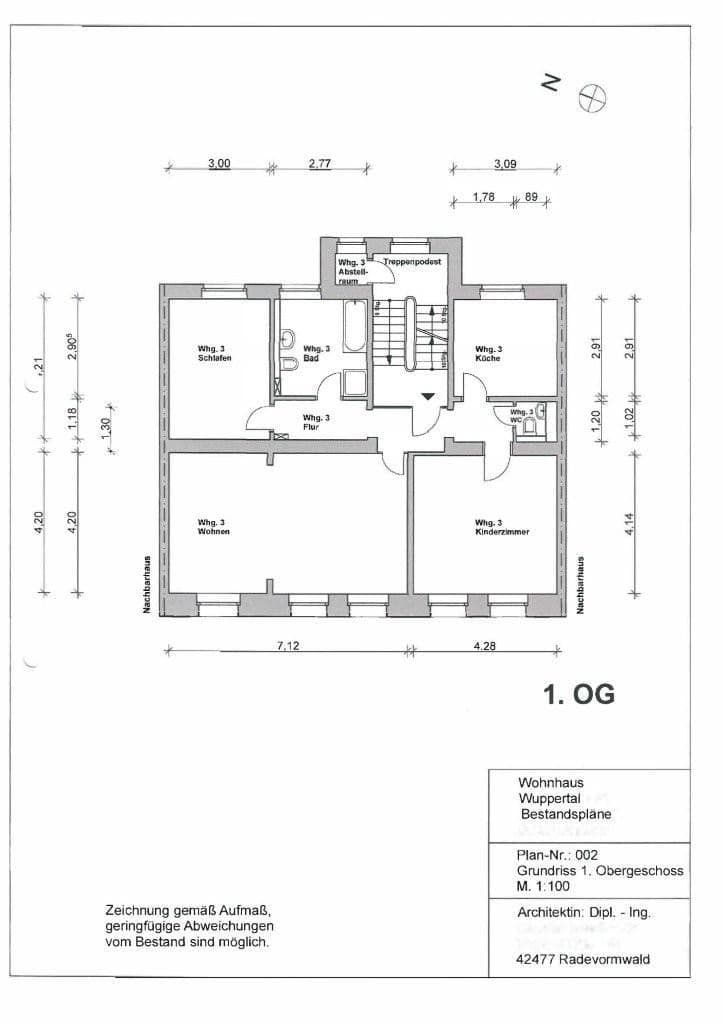 Pronájem bytu 3+1 90 m², Wuppertal OT Barmen, Severní Porýní-Vestfálsko Pronájem bytu 3+1 90 m², Wuppertal OT Barmen, Severní Porýní-Vestfálsko