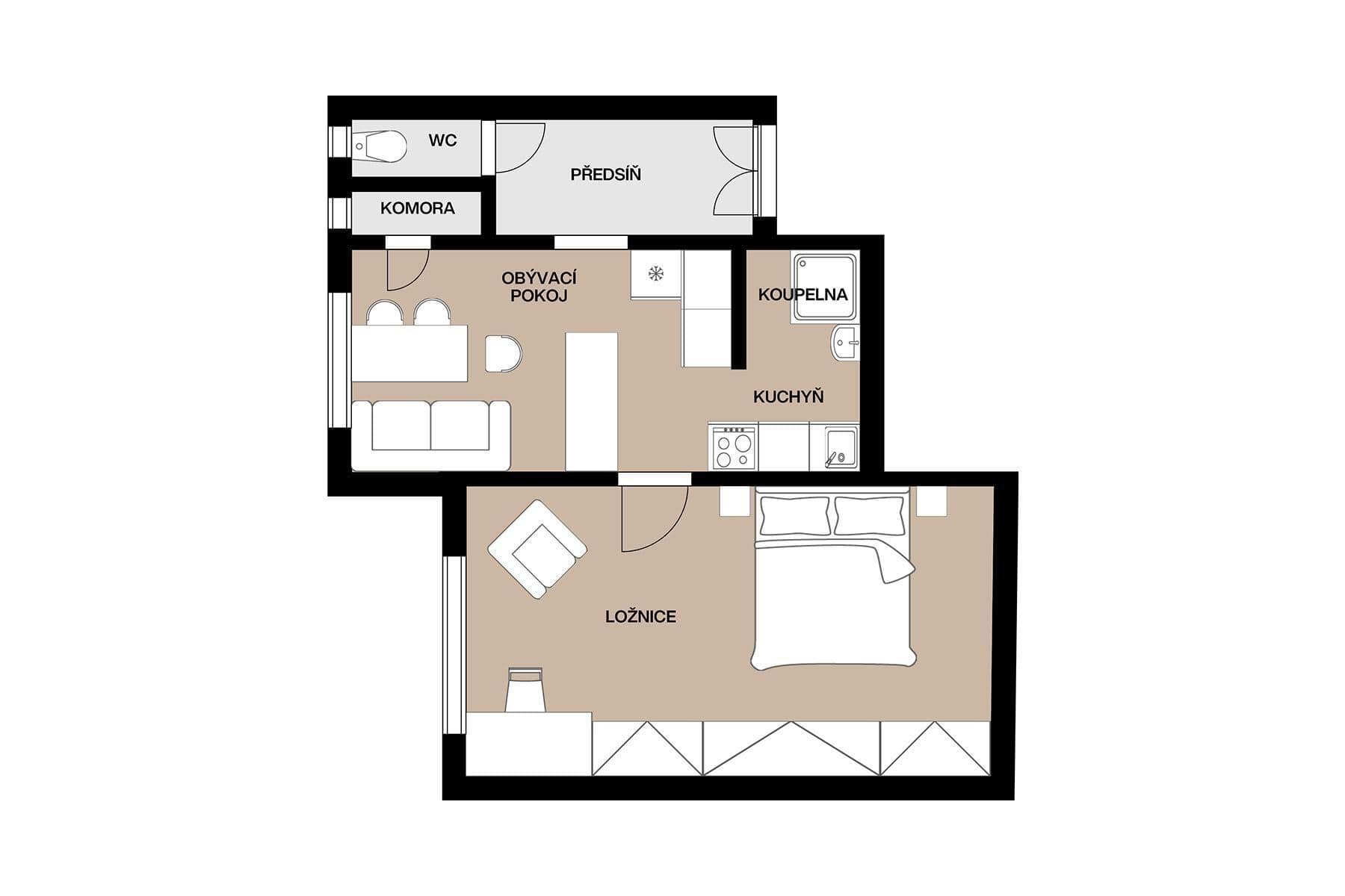 Prodej bytu 2+kk 41 m², Nemocniční, Praha, Praha Prodej bytu 2+kk 41 m², Nemocniční, Praha, Praha