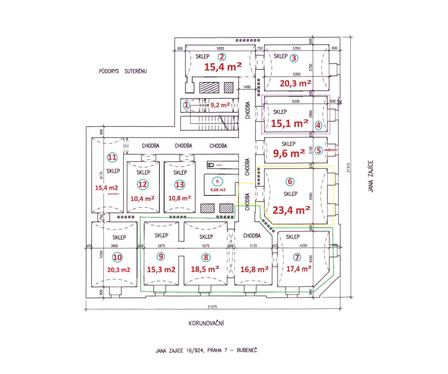 Pronájem nebytového prostoru 68 m², Jana Zajíce, Praha, Praha Pronájem nebytového prostoru 68 m², Jana Zajíce, Praha, Praha
