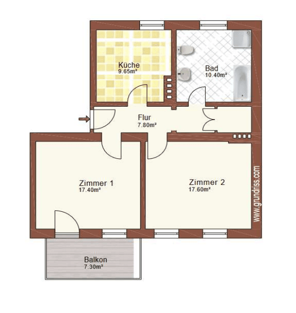 Pronájem bytu 2+1 67 m², Flutstr., Brandenburg an der Havel, Braniborsko Pronájem bytu 2+1 67 m², Flutstr., Brandenburg an der Havel, Braniborsko