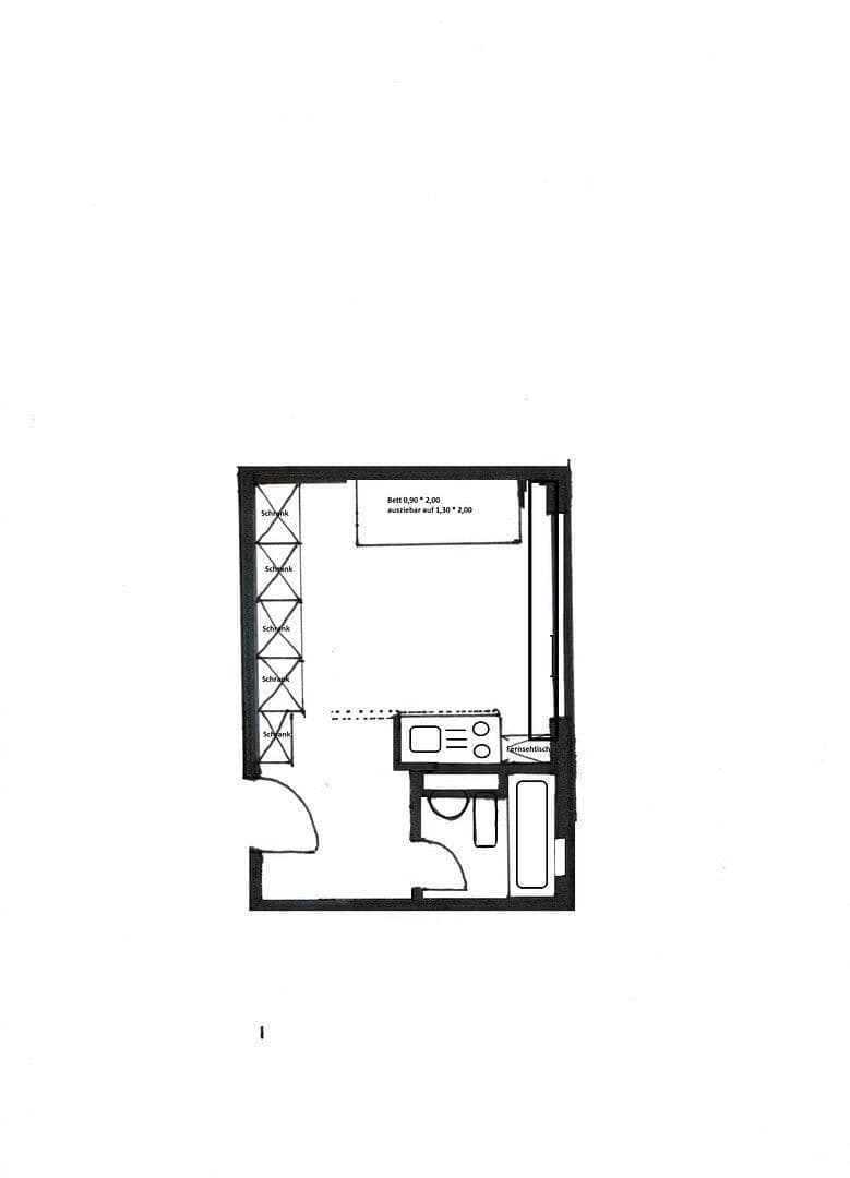 Pronájem bytu 1+1 19 m², Kreuzerweg 33, München, Bavorsko Pronájem bytu 1+1 19 m², Kreuzerweg 33, München, Bavorsko
