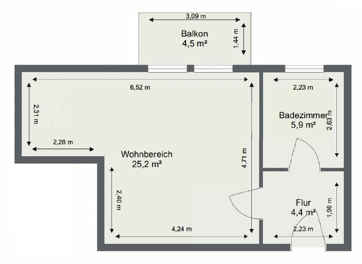Pronájem bytu 1+1 36 m², Fürth, Bavorsko Pronájem bytu 1+1 36 m², Fürth, Bavorsko