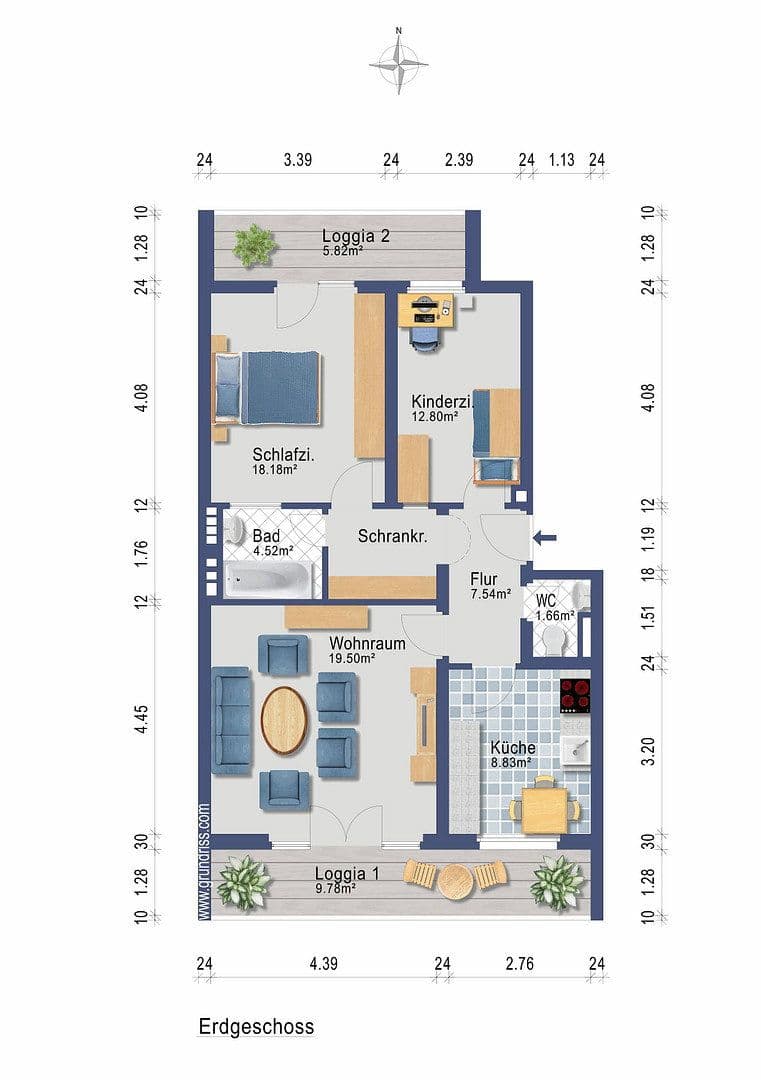 Pronájem bytu 1+1 24 m², Cosima-Wagner-Str. 35, Bayreuth, Bavorsko Pronájem bytu 1+1 24 m², Cosima-Wagner-Str. 35, Bayreuth, Bavorsko