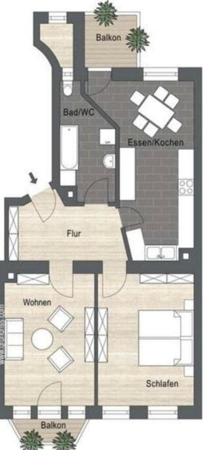 Pronájem bytu 2+1 74 m², Leipzig, Sasko Pronájem bytu 2+1 74 m², Leipzig, Sasko