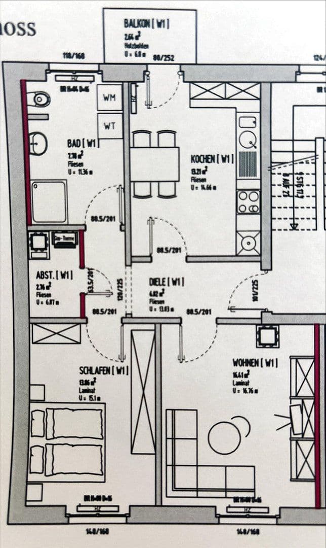 Pronájem bytu 2+1 60 m², Singen (Hohentwiel), Bádensko-Württembersko Pronájem bytu 2+1 60 m², Singen (Hohentwiel), Bádensko-Württembersko