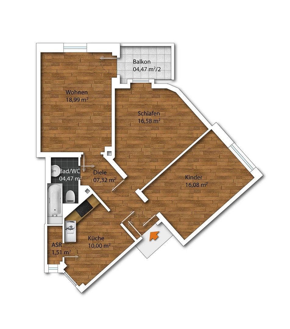 Pronájem bytu 3+1 78 m², Nöthnitzer Straße 36, Dresden, Sasko Pronájem bytu 3+1 78 m², Nöthnitzer Straße 36, Dresden, Sasko