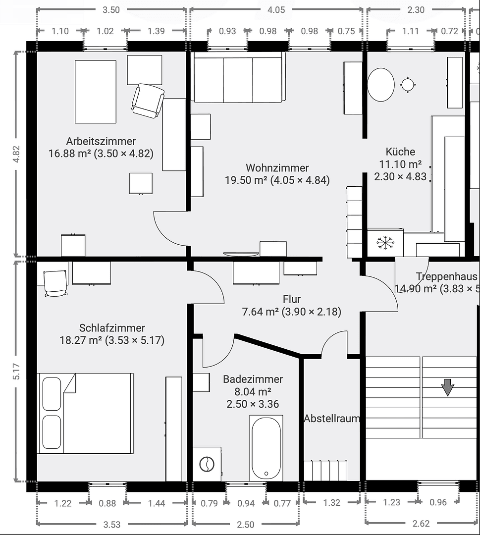 Pronájem bytu 3+1 85 m², Tribseer Damm 67, Stralsund, Mecklenburg-Vorpommern Pronájem bytu 3+1 85 m², Tribseer Damm 67, Stralsund, Mecklenburg-Vorpommern