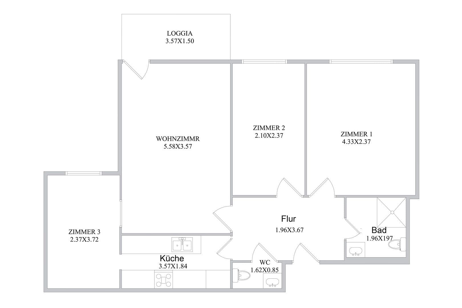 Prodej bytu 4+1 76 m², Düsseldorfer Str. 138, Ratingen, Severní Porýní-Vestfálsko Prodej bytu 4+1 76 m², Düsseldorfer Str. 138, Ratingen, Severní Porýní-Vestfálsko