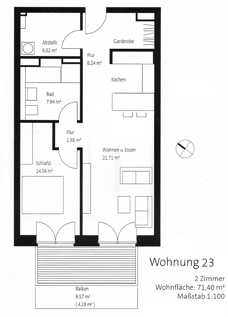 Pronájem bytu 2+1 72 m², Schlossplatz 4, Kiel, Šlesvicko-Holštýnsko Pronájem bytu 2+1 72 m², Schlossplatz 4, Kiel, Šlesvicko-Holštýnsko