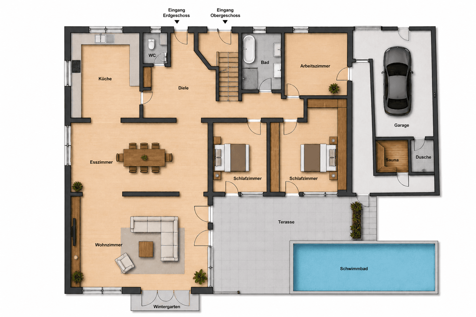 Pronájem domu 310 m², pozemek 1.650 m², Karlsruhe, Bádensko-Württembersko Pronájem domu 310 m², pozemek 1.650 m², Karlsruhe, Bádensko-Württembersko