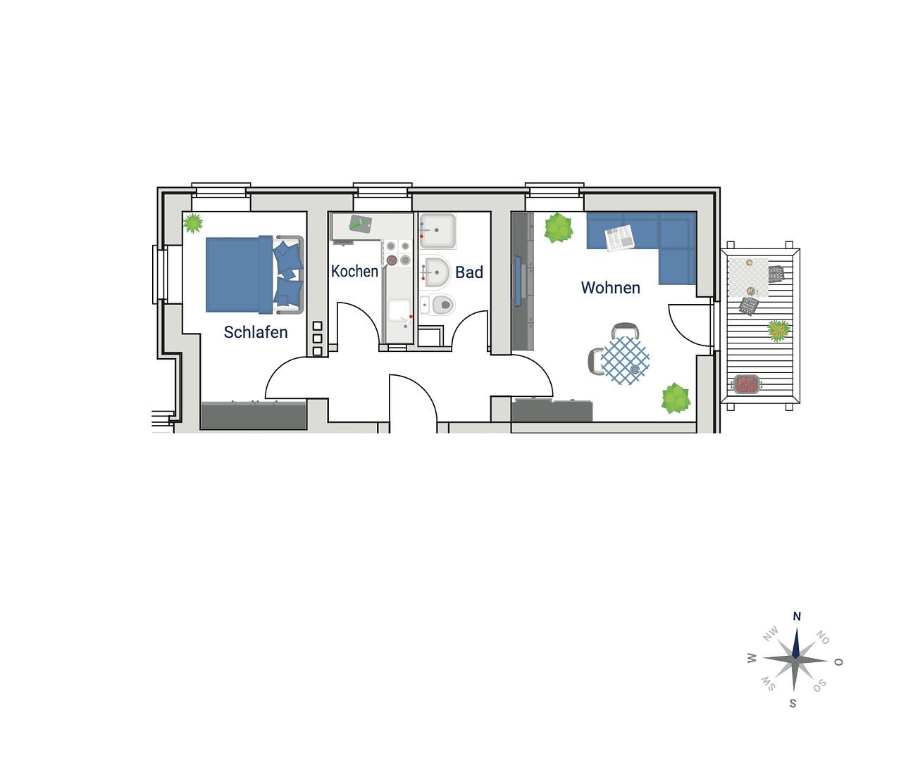 Pronájem bytu 2+1 47 m², Thamsbrücker Str. 49, Bad Langensalza, Durynsko Pronájem bytu 2+1 47 m², Thamsbrücker Str. 49, Bad Langensalza, Durynsko