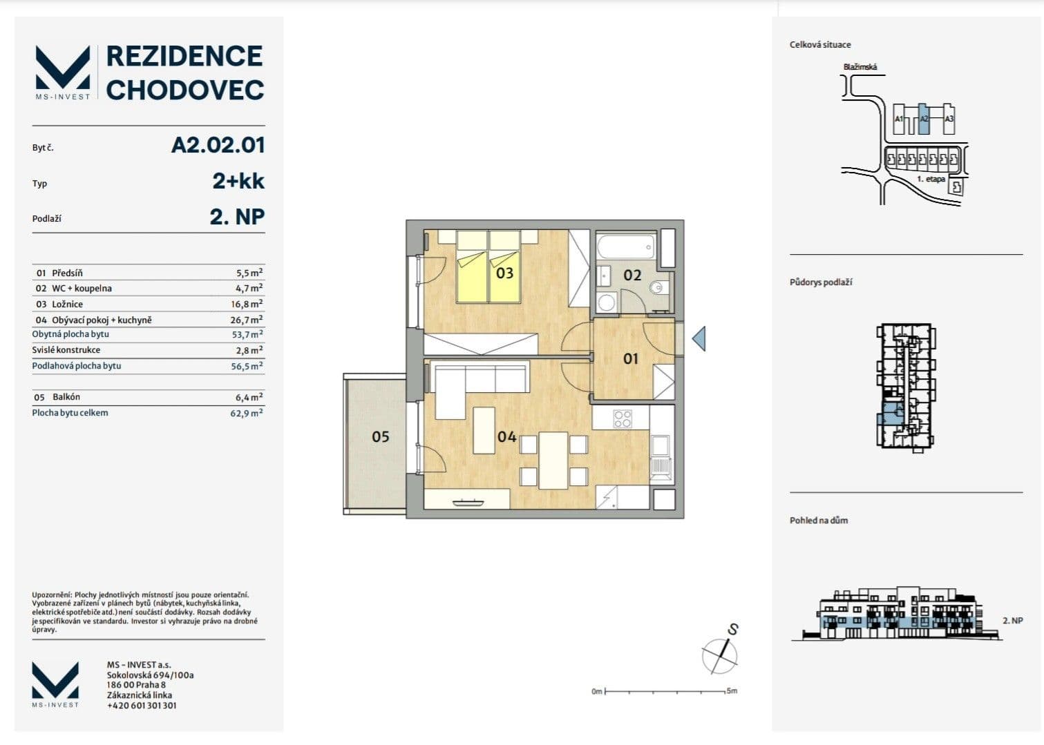 Pronájem bytu 2+kk 54 m², Nebřenická, Praha, Praha Pronájem bytu 2+kk 54 m², Nebřenická, Praha, Praha