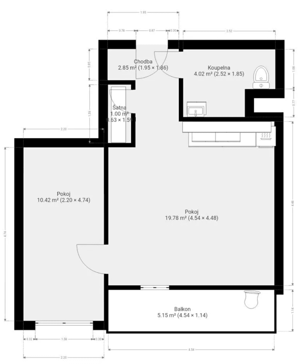 Pronájem bytu 2+kk 43 m², Kyjevská, Brno, Jihomoravský kraj Pronájem bytu 2+kk 43 m², Kyjevská, Brno, Jihomoravský kraj