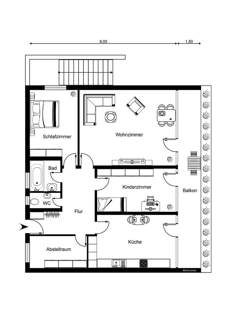 Prodej bytu 4+1 97 m², Allerseeweg 14, Höchberg, Bavorsko Prodej bytu 4+1 97 m², Allerseeweg 14, Höchberg, Bavorsko