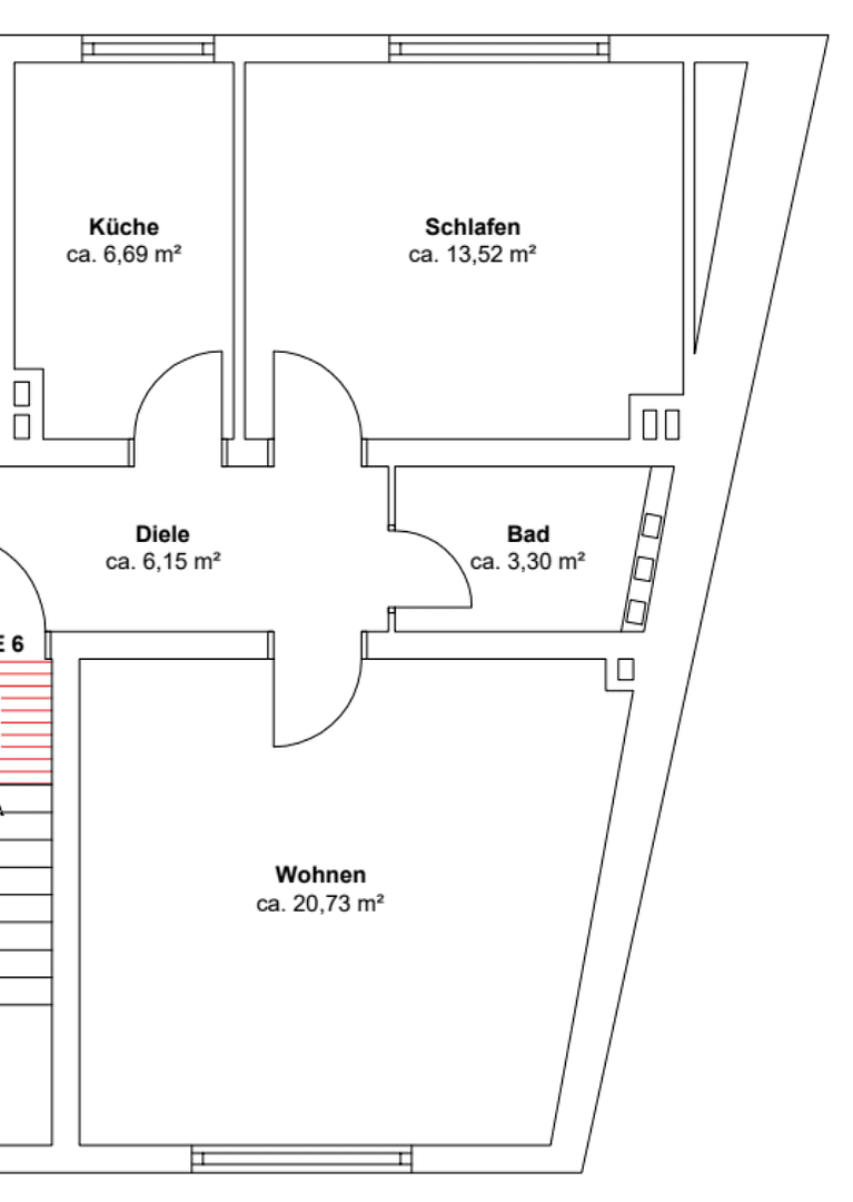 Pronájem bytu 2+1 48 m², Jahnstraße 36, Duisburg, Severní Porýní-Vestfálsko Pronájem bytu 2+1 48 m², Jahnstraße 36, Duisburg, Severní Porýní-Vestfálsko