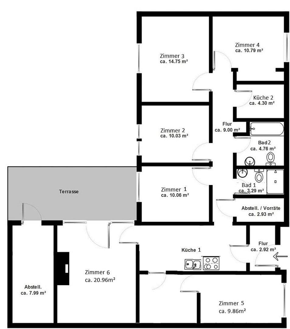 Pronájem bytu 1+1 20 m², Fischbeker Winkel 6, Hamburg, Hamburg Pronájem bytu 1+1 20 m², Fischbeker Winkel 6, Hamburg, Hamburg
