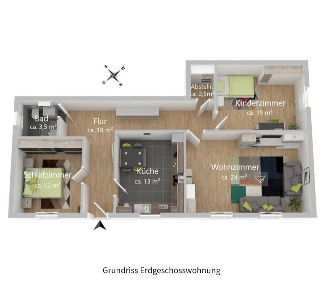 Pronájem bytu 3+1 88 m², Wischer Str. 4, Hechthausen, Dolní Sasko Pronájem bytu 3+1 88 m², Wischer Str. 4, Hechthausen, Dolní Sasko