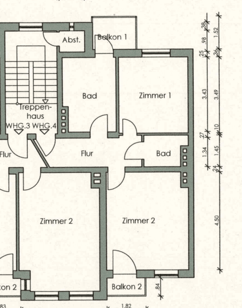 Pronájem bytu 2+1 46 m², Projensdorfer Str. 36, Kiel, Šlesvicko-Holštýnsko Pronájem bytu 2+1 46 m², Projensdorfer Str. 36, Kiel, Šlesvicko-Holštýnsko