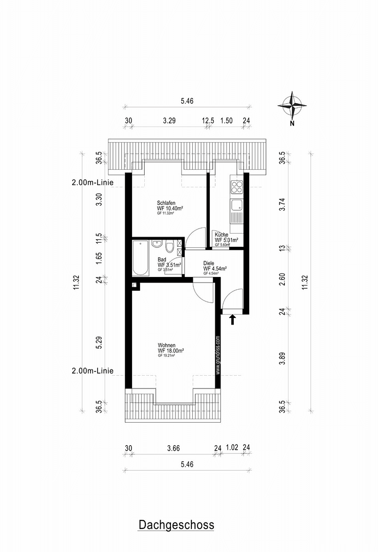 Prodej bytu 2+1 42 m², Düsseldorf, Severní Porýní-Vestfálsko Prodej bytu 2+1 42 m², Düsseldorf, Severní Porýní-Vestfálsko