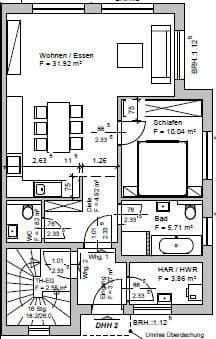 Pronájem bytu 2+1 60 m², Asternweg 31, Fernwald, Hessen Pronájem bytu 2+1 60 m², Asternweg 31, Fernwald, Hessen