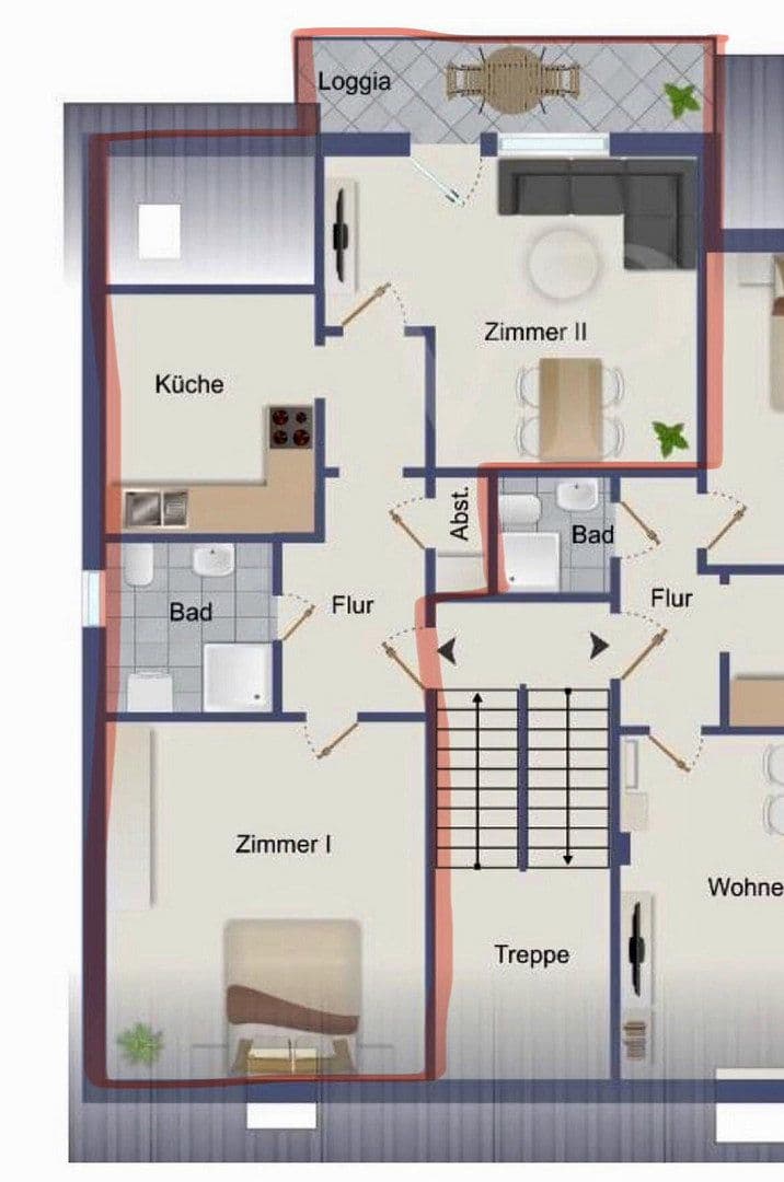 Pronájem bytu 2+1 56 m², Hannover, Dolní Sasko Pronájem bytu 2+1 56 m², Hannover, Dolní Sasko