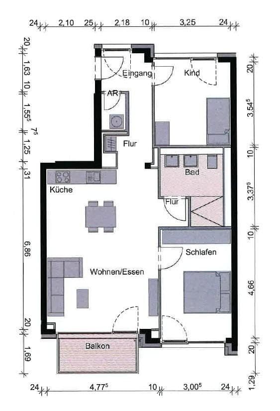 Pronájem bytu 3+1 80 m², Rotterdammerplatz 14, Mainz, Porýní-Falc Pronájem bytu 3+1 80 m², Rotterdammerplatz 14, Mainz, Porýní-Falc