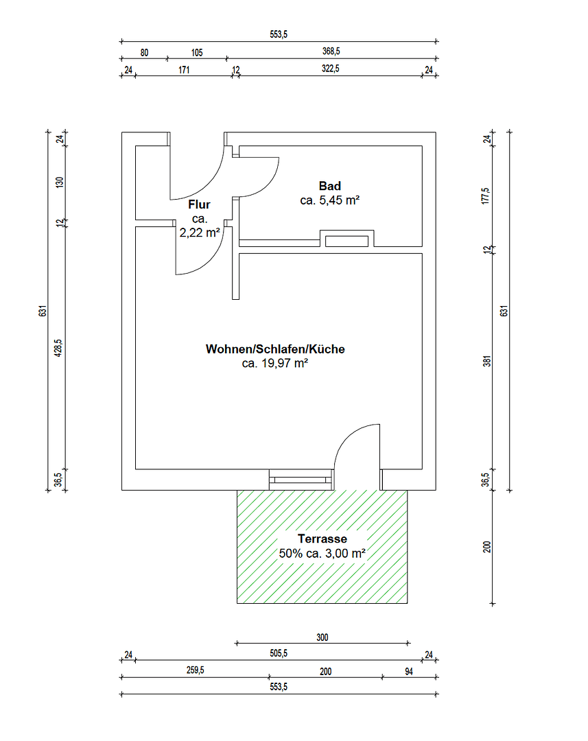Pronájem bytu 1+1 30 m², Obertraubling, Bavorsko Pronájem bytu 1+1 30 m², Obertraubling, Bavorsko