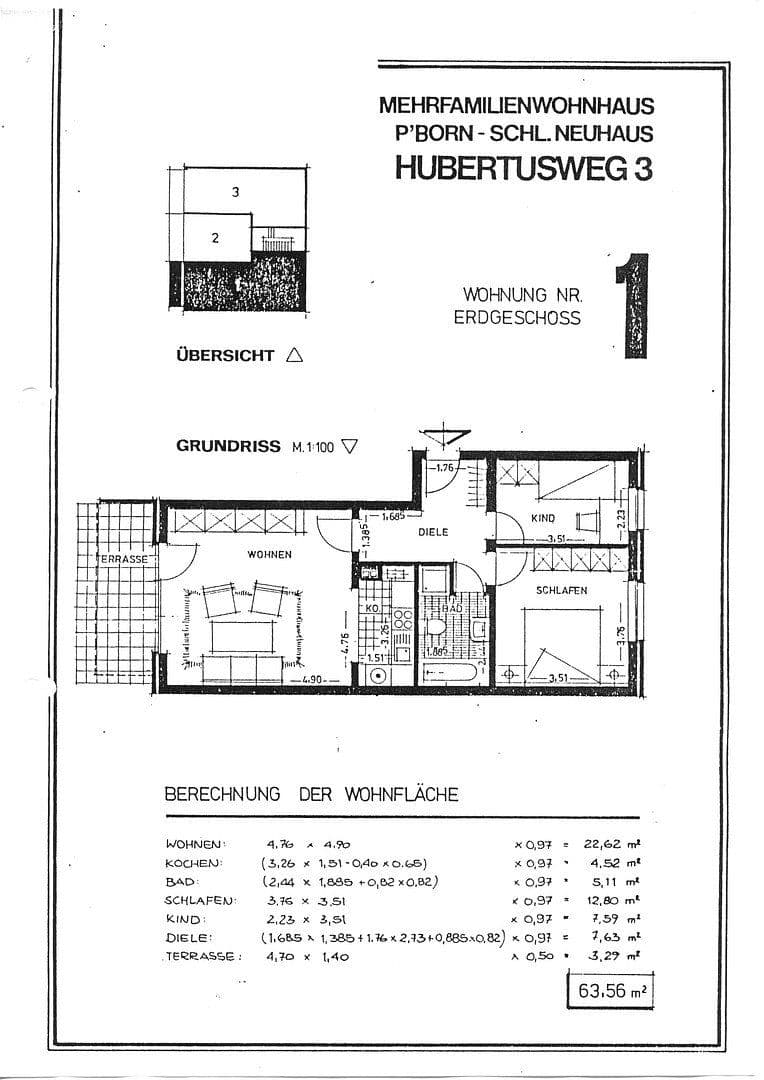 Pronájem bytu 3+1 64 m², Paderborn, Severní Porýní-Vestfálsko Pronájem bytu 3+1 64 m², Paderborn, Severní Porýní-Vestfálsko