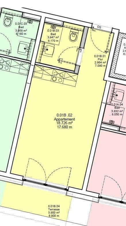 Pronájem bytu 1+1 28 m², Marburg, Hessen Pronájem bytu 1+1 28 m², Marburg, Hessen
