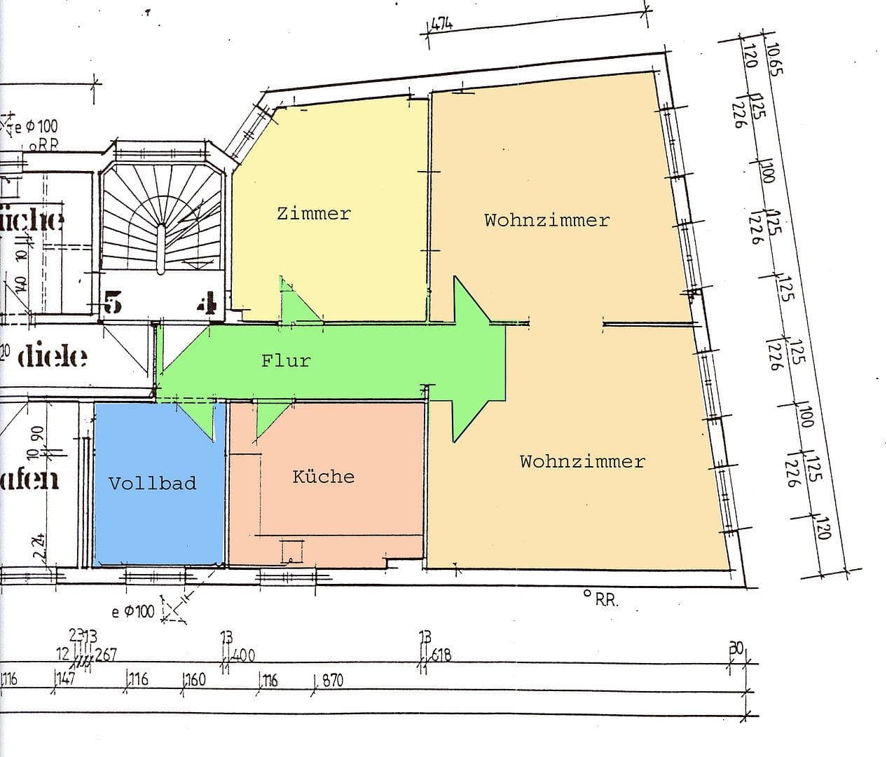 Pronájem bytu 3+1 96 m², Große Straße 87, Flensburg, Šlesvicko-Holštýnsko Pronájem bytu 3+1 96 m², Große Straße 87, Flensburg, Šlesvicko-Holštýnsko