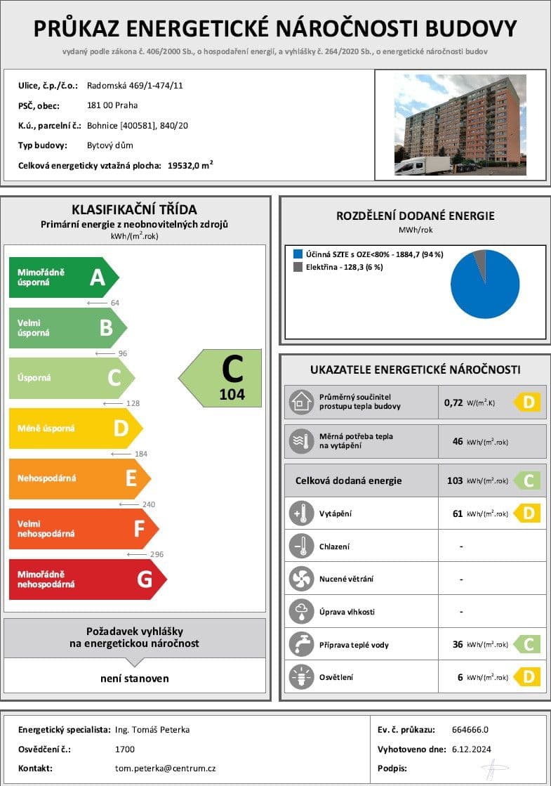 Prodej bytu 3+kk 60 m², Radomská, Praha, Praha Prodej bytu 3+kk 60 m², Radomská, Praha, Praha